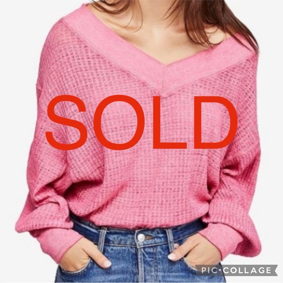 Free People Tops - Free People We The Free Southside Thermal Top Pink